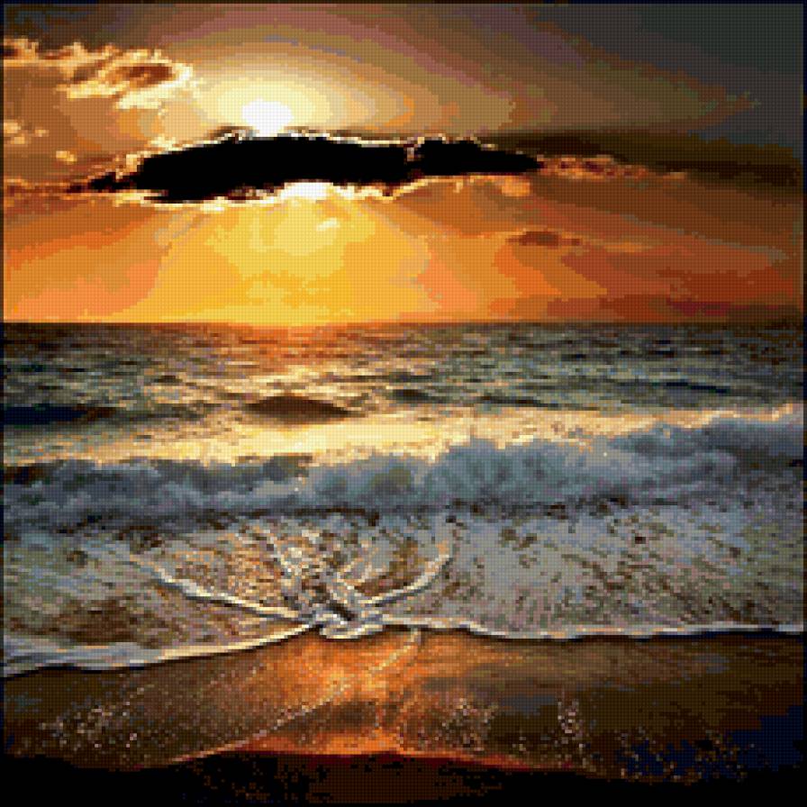 Закат - море - предпросмотр