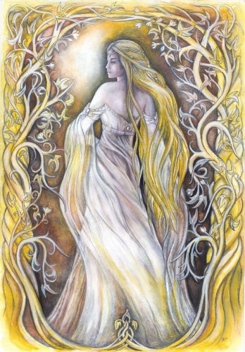 №369094 - девушка, фэнтези, магия, живопись - оригинал