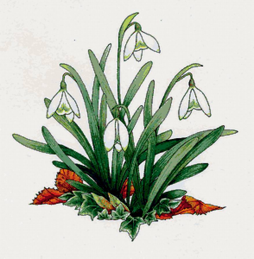 №369632 - цветы, подушка, подснежники, скатерть, салфетка - предпросмотр