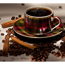 Схема вышивки «Чашка ароматного кофе»