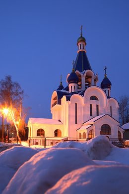 рождество - купола, пейзаж, церкви, природа, храмы, соборы - оригинал