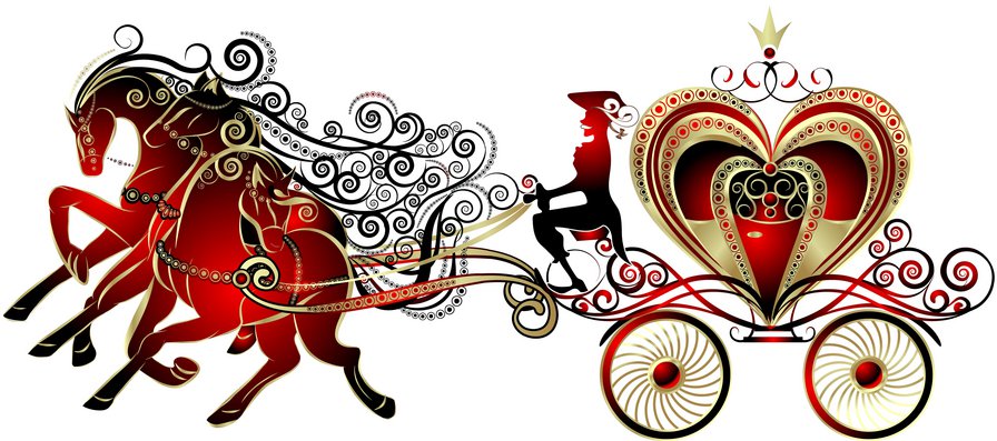 №370199 - детям, лошади, карета, сказки, иллюстрации, в детскую, золушка - оригинал