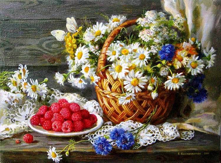 Натюрморт - натюрморт, цветы, полевые цветы - оригинал