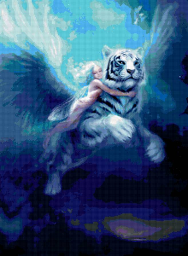 №370353 - девушка, цветы, красота женщины, живопись, картины, фэнтези, дети - предпросмотр