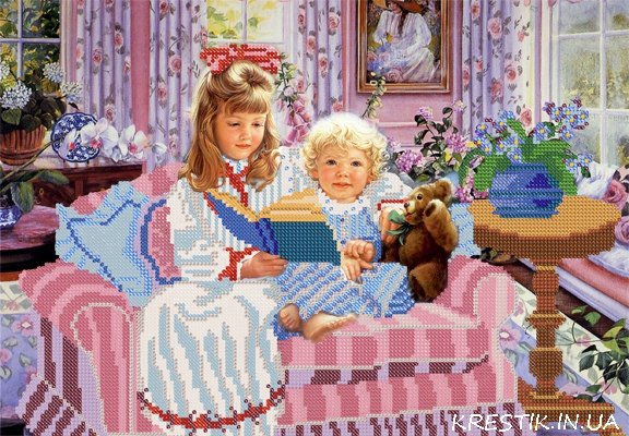 с книгой - ребенок, книга, девочка, мишка, кукла, игрушка, дети, младенец, детская - оригинал