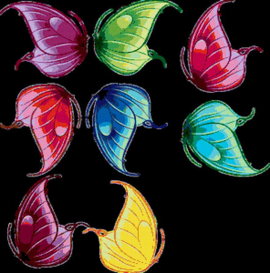 №371234 - узор, бабочки, скатерть, подушка, салфетка - предпросмотр