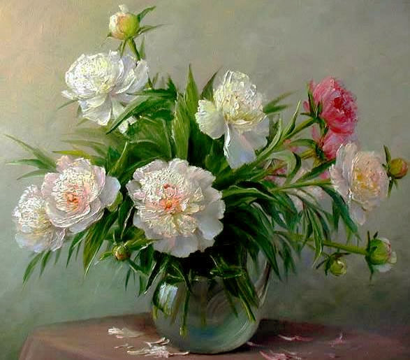 Пионы - цветы, букет - оригинал