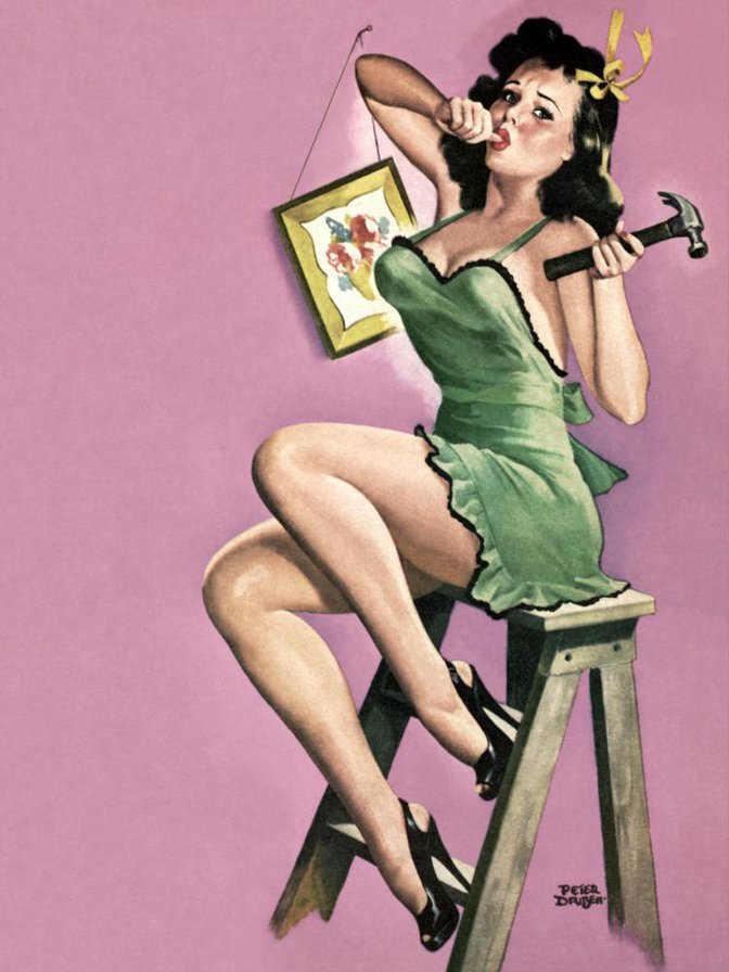 №371405 - ретро, девушка - оригинал