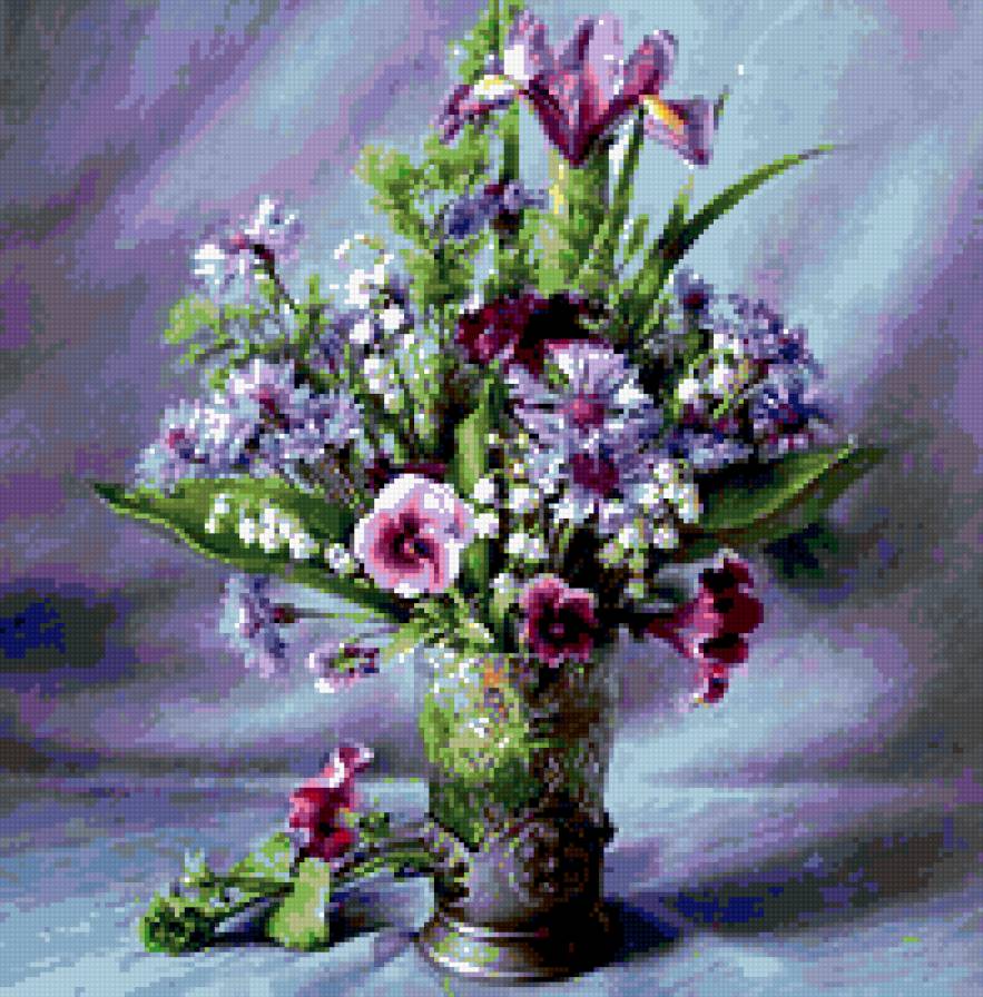 Лиловые цветы - цветы - предпросмотр