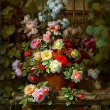 Схема вышивки «розы»