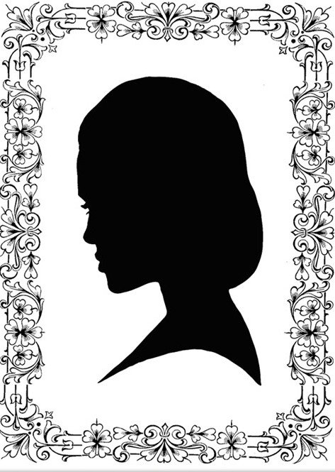 Силуэт - монохром, девушка - оригинал