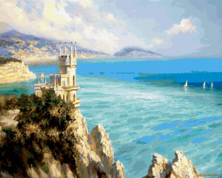 картина - море, лето, пейзаж - предпросмотр