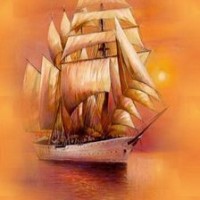 Схема вышивки «корабль»