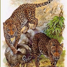 Схема вышивки «дикие животные»