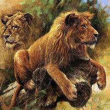 Схема вышивки «дикие животные»