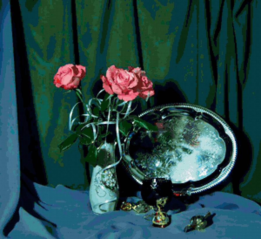 №372001 - розы, букет, натюрморт, цветы - предпросмотр