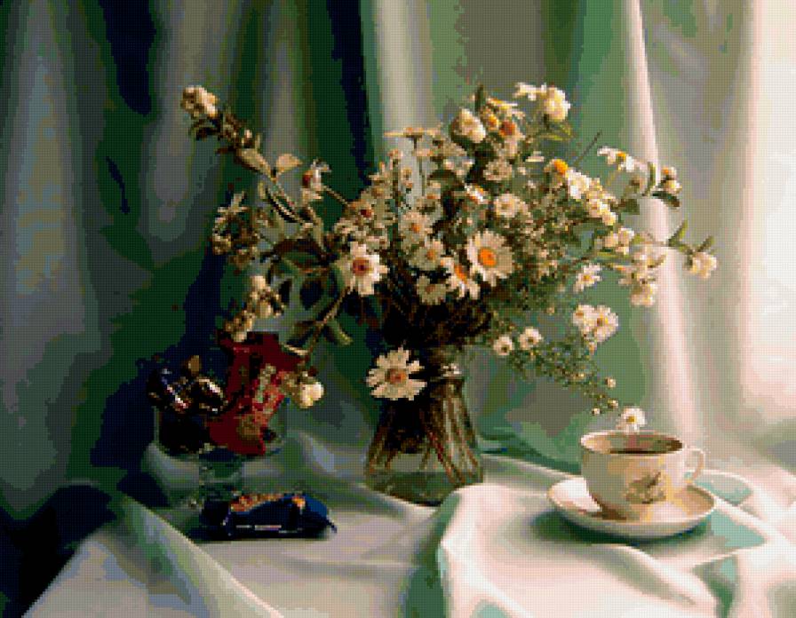 №372006 - ромашки, букет, цветы, натюрморт - предпросмотр