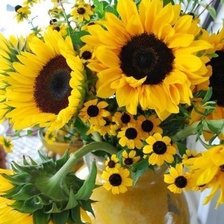 Схема вышивки «Букет подсолнухов»