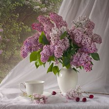 Схема вышивки «сирень»