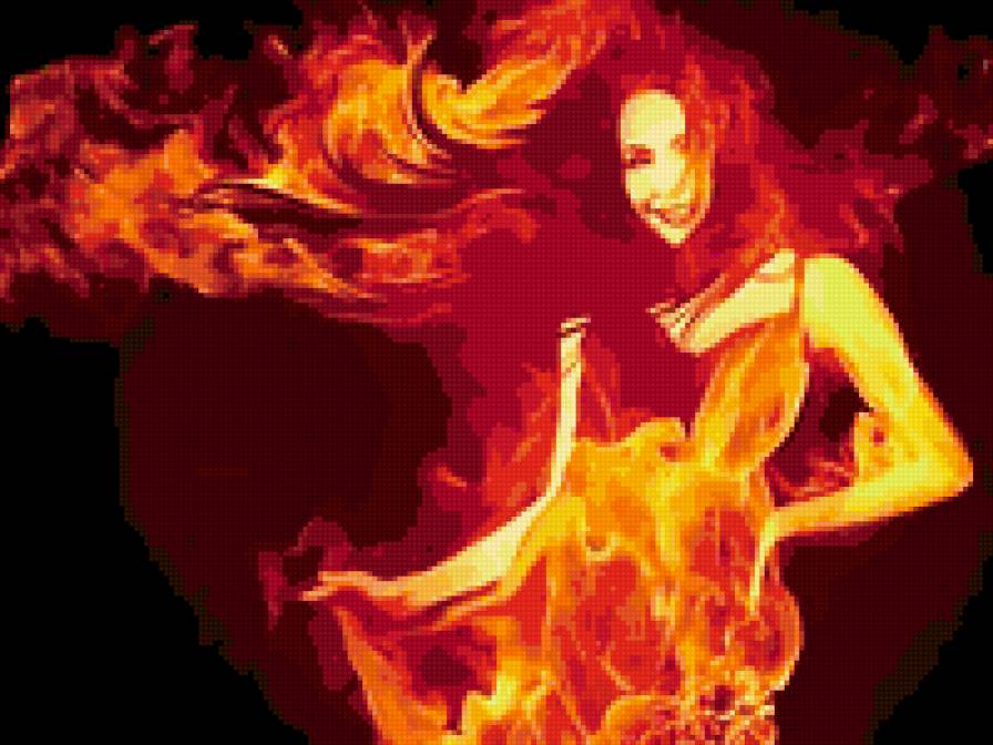 №372924 - огонь, девушка - предпросмотр