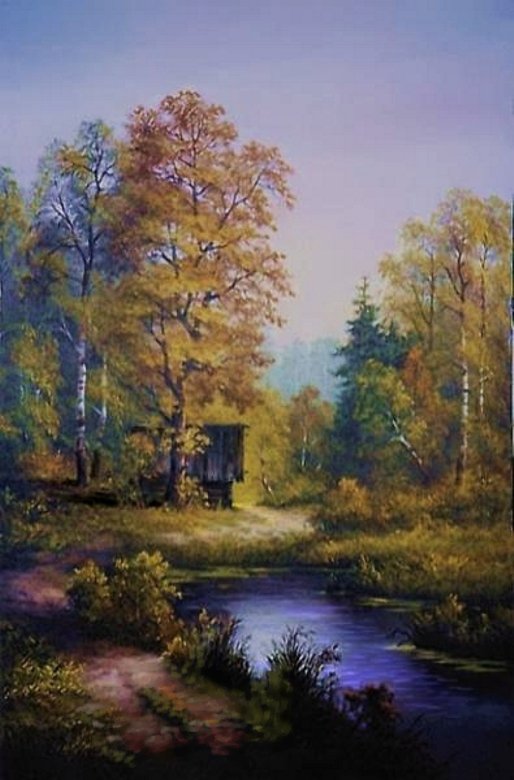 Сторожка в лесу - переверзев и., современные художники - оригинал