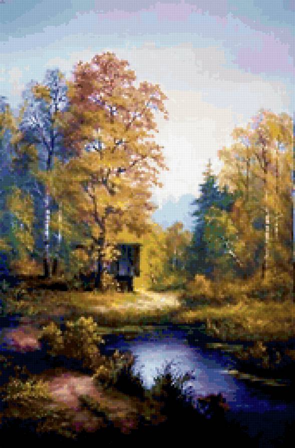 Сторожка в лесу - современные художники, переверзев и. - предпросмотр