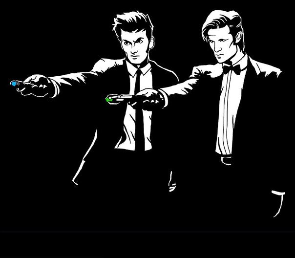 Докты - доктор кто, фанарт, 10 доктор, 11 доктор - оригинал