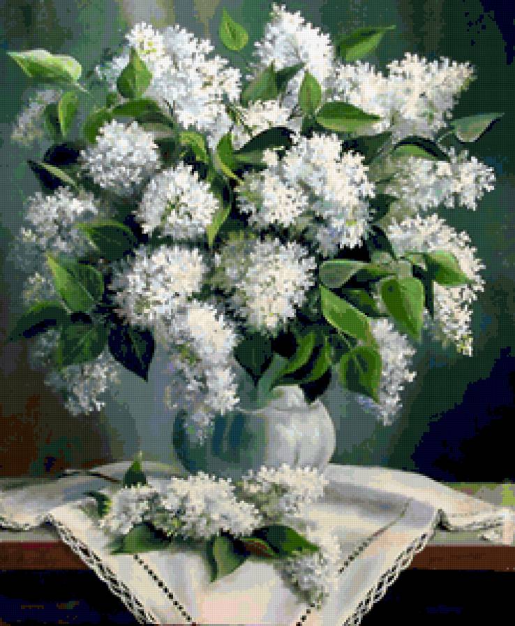 белая сирень - цветы - предпросмотр