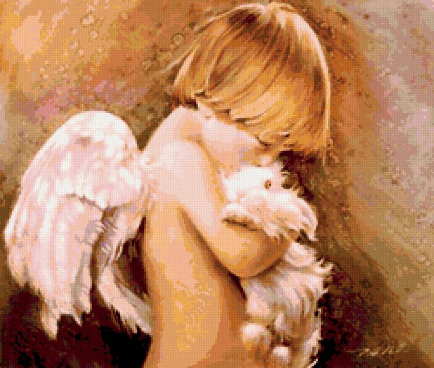 ангел - заяц, зайчик, детям, сказка, ребенок, дети, ангел - предпросмотр