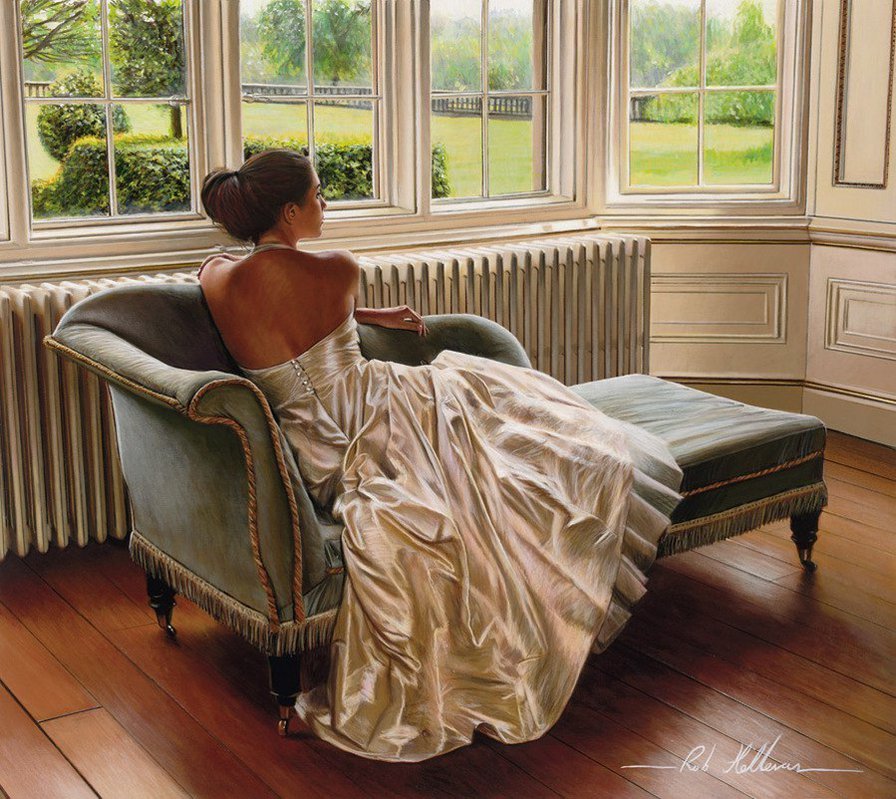 девушка у окна - женщина, образ, она, девушка, окно - оригинал