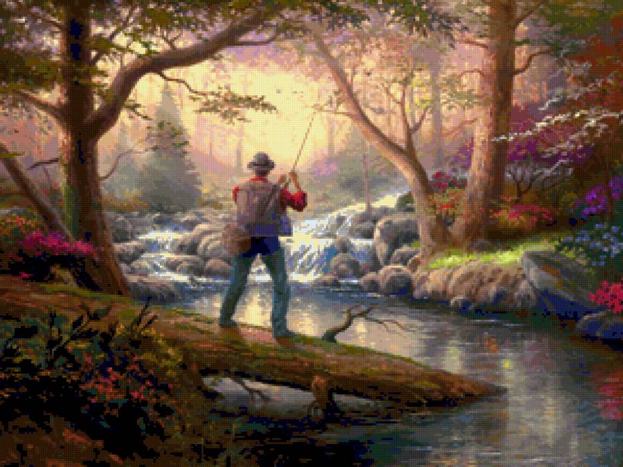 №373841 - картины, фэнтези, девушка, цветы, красота женщины, дети, живопис - предпросмотр