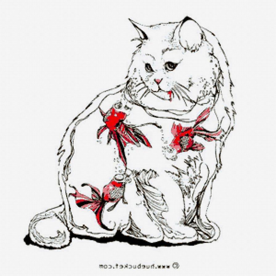 кот с рыбками - кот с рыбками - оригинал