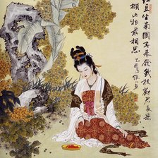 Схема вышивки «Гейша»