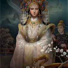 Схема вышивки «Восточная девушка»