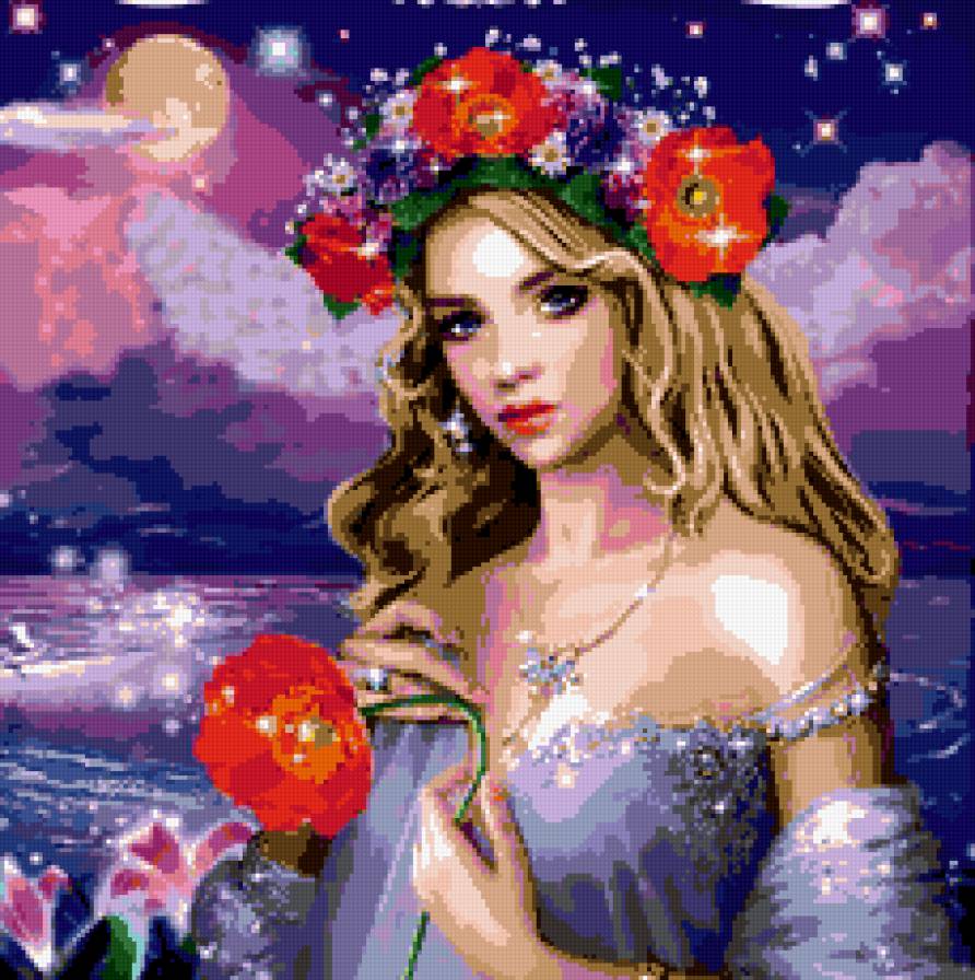 девушка - мак, цветы, маки, портрет, образ, женщина - предпросмотр