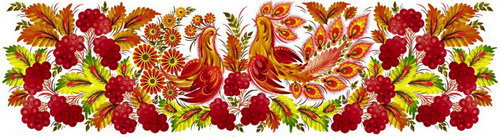 жарптицы - полотенце, цветы, ягоды, сказка, птицы - оригинал