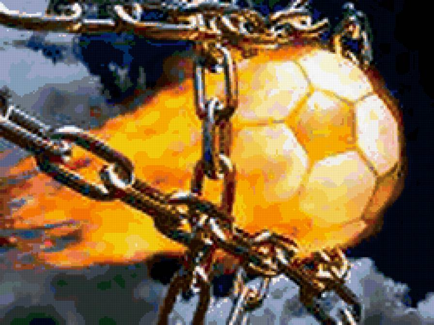 Футбол - ворота, цепь, мяч, футбол - предпросмотр