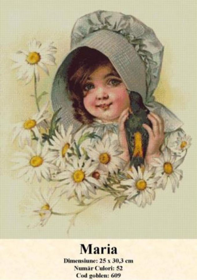 ретро дети - ретро, птица, цветы, девочка, дети, ребенок - оригинал