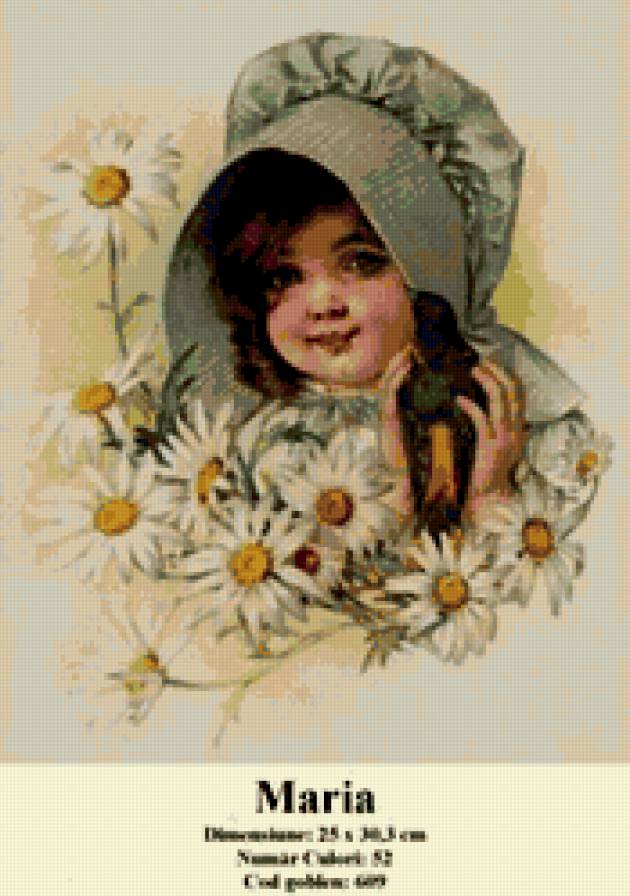 ретро дети - птица, ретро, цветы, девочка, дети, ребенок - предпросмотр