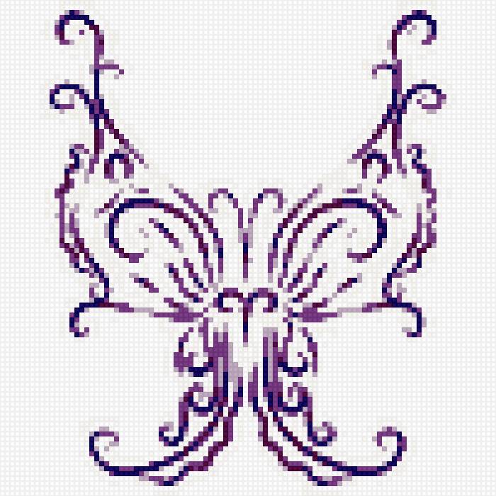 Сиреневая бабочка. - принт, на одежду, абстракция, бабочка - предпросмотр