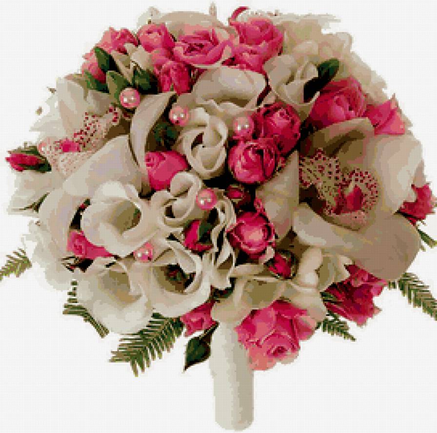 Свадебный букет 4 - свадьба, букет, цветы - предпросмотр