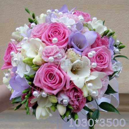 Свадебный букет 15 - букет, орхидеи, розы, цветы, свадьба - оригинал