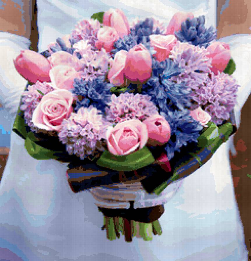 Свадебный букет 16 - свадьба, букет, розы, цветы - предпросмотр