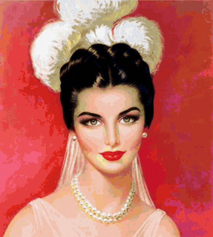 Ретро девушка - предпросмотр