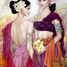 Схема вышивки «Восточная девушка»