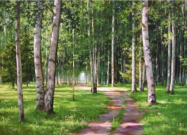 Березовая роща - современные художники, щербаков о. - оригинал