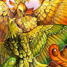 Схема вышивки «птицы»