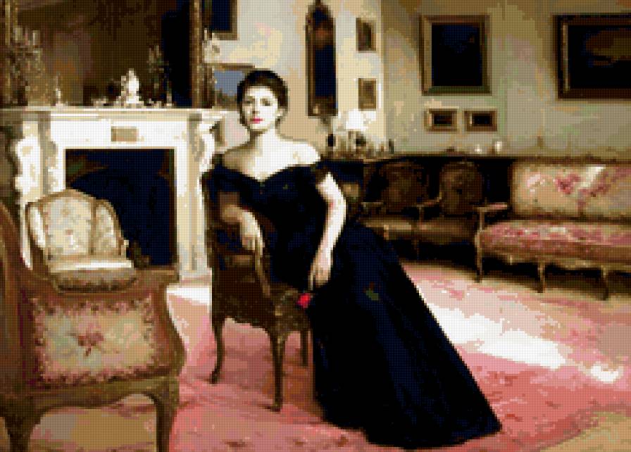 девушка - она, женщина, образ, девушка, цветы - предпросмотр