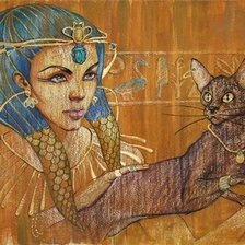 Клеопатра с кошкой
