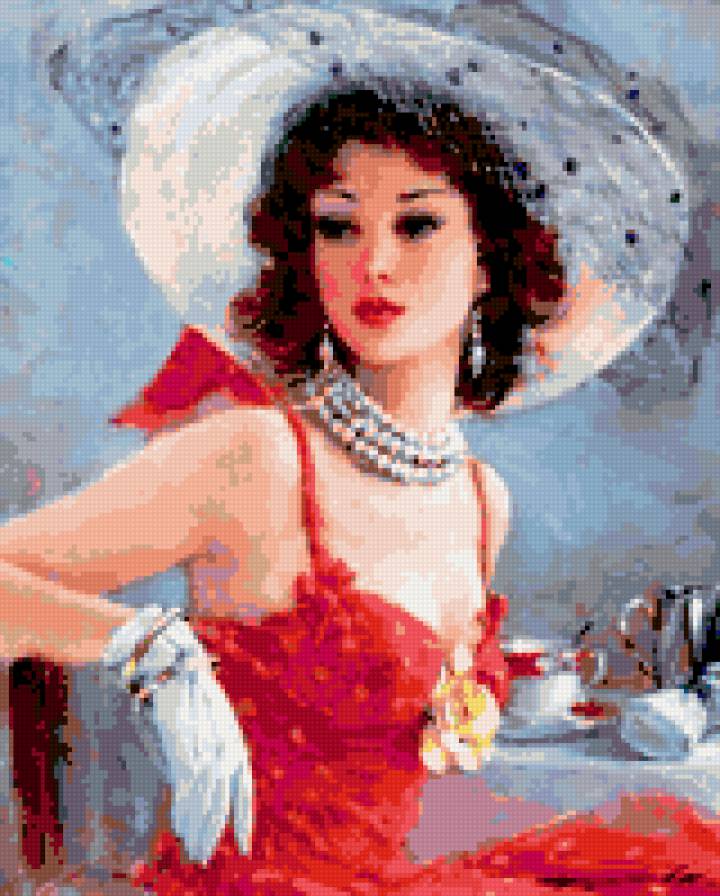 девушка - чай, она, женщина, девушка, образ - предпросмотр